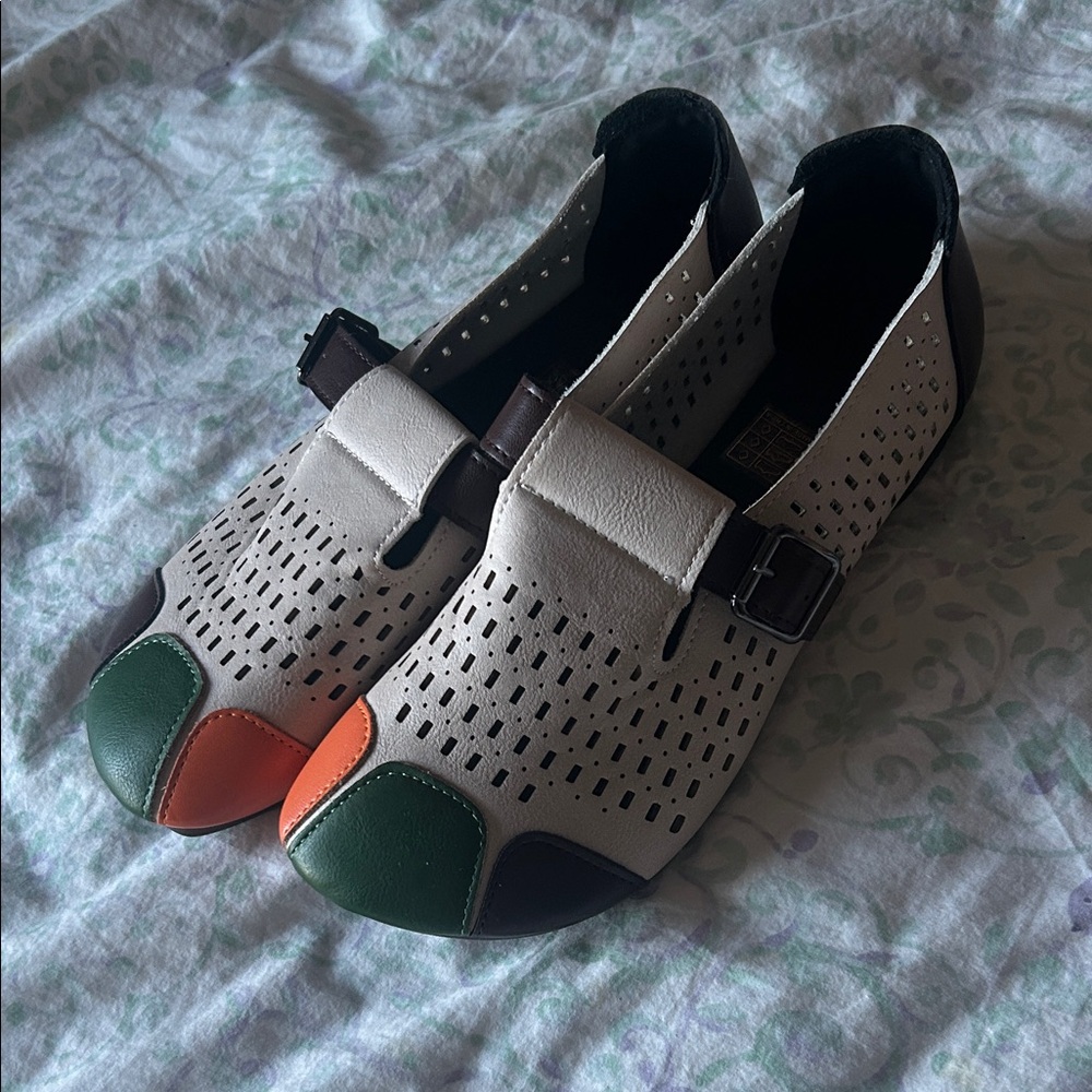 Stylish Perforated Loafers with Buckle